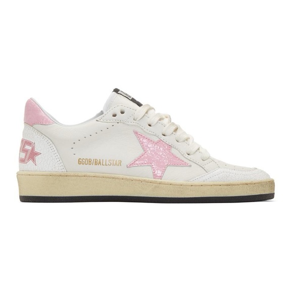 Golden Goose Shoes - Golden Goose Ballstar Sneakers White and Pink USED
